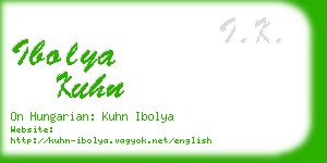 ibolya kuhn business card